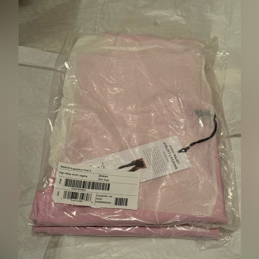 Alo Airlift High waist full length Leggings Sugarplum Pink S New - Picture 4 of 6